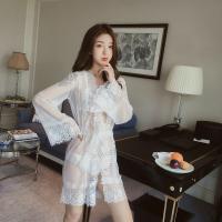 Weimiaoqing Women's Sheer Mesh Lingerie Set - Sexy Lace Sleepwear & Seductive Robe Outfit thumbnail