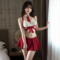 Women's Premium JK Style Sexy Lingerie Set - Schoolgirl Skirt & Suspender Dress, No-Undress Design thumbnail