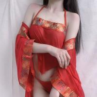Women's Lace Bodice Lingerie Set - Vintage Bridal Sheer Retro Sleepwear Outfit thumbnail
