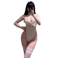 Women's Lace Bodysuit - Sexy Sheer Backless Tight-Fit Lingerie Set for Date Night & Intimate Moments thumbnail
