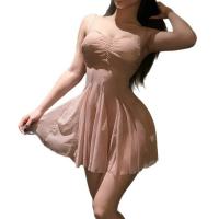 Women's Seductive Lace Sleepwear Set - Sheer Chest-Baring Cami & Shorts, Pure Temptation Lounge Outfit thumbnail