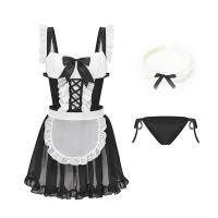 Women's Seductive Maid Costume Set - Sexy Lingerie Outfit, No-Remove Cosplay Uniform for Passionate Role Play thumbnail