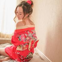 Women's Sexy Lace Bodysuit Set - Sheer Kimono-Inspired Open-Crotch Tight Costume Outfit thumbnail