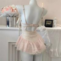 Women's Sexy Lace Bra Set - Push-Up Floral Corset Top with Padded Cups & Waist-Cinching Design thumbnail