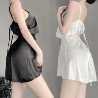 New Women's Sheer Chiffon Lingerie Set - Sweet Ruffled Cami Sleepwear with Adjustable Straps thumbnail