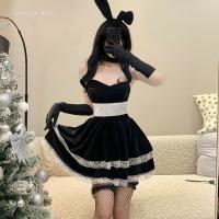 Xianyi Bunny Costume Set - Sexy Christmas Cosplay Outfit for Women, Holiday Party Dress with Ears & Tail thumbnail