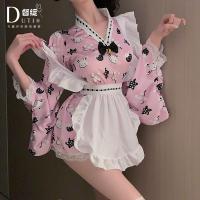 Xianyi Japanese Kimono Lingerie Set - Cute Soft Girl Lolita Sleepwear, Pure & Sexy Anime-Inspired Nightwear thumbnail