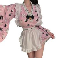 Xianyi Japanese Kimono Lingerie Set - Cute Soft Girl Lolita Sleepwear, Pure & Sexy Anime-Inspired Nightwear thumbnail