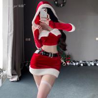Xianyi Sexy Christmas Lingerie Set - Playful Split Costume, Bodycon Skirt & Streamer Outfit for New Year thumbnail