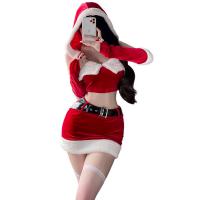 Xianyi Sexy Christmas Lingerie Set - Playful Split Costume, Bodycon Skirt & Streamer Outfit for New Year thumbnail