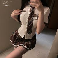 Xianyi Sexy JK Short Skirt Outfit - Seductive Student Uniform Cosplay Set for Women, Plus Size Lingerie Ensemble thumbnail