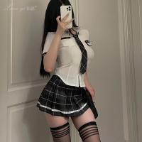 Xianyi Sexy Student-Style JK Uniform Lingerie Set - Tight-Fit Seductive Outfit for Women, Plus Size Available thumbnail