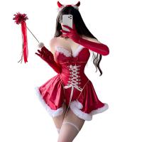 Xianyi Sexy New Year Outfit Set - Premium PVC Devil Costume for Women, No-Remove Lingerie Ensemble thumbnail