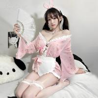Xianyi Women's No-Remove Bunny Girl Lingerie Set - Cute Pure-Delight Japanese-Inspired Kimono Style Outfit thumbnail