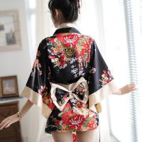 Xiucisha Kimono-Style Seductive Sleep Dress - Sexy Adult Costume Lingerie for Role Play & Intimate Nights thumbnail