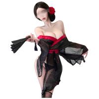  Yaqin Vintage-Inspired Sensual Lingerie Set - Removable Pure-Delight Kimono-Style Bedroom Outfit, Floral Print Japanese thumbnail