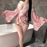 Yasise Sexy Deep V Anime Kimono Lingerie Set – Japanese School Uniform Sleepwear with Pure & Tempting Style thumbnail