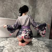 Yasisei Cosplay Lingerie Set - Anime Fox Dream Kimono Robe with Open-Front Waist Cincher, Japanese Style Sexy Bathrobe thumbnail