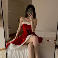 New Year Christmas Costume Dress - Sexy Yet Sweet Holiday Party Dress for Live Streamers & Stage Performers thumbnail