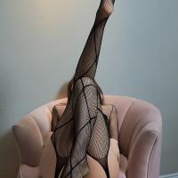Yeqingge Sexy Lace Open-Crotch Bodystocking & Sheer Mesh Stockings for Women – Alluring Intimate Wear thumbnail