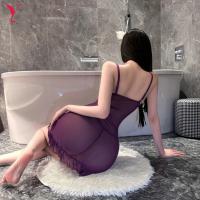 Yese Yese Sensual Lingerie Dress – Sheer Mesh Bodycon Corset Slip with Adjustable Straps & Waist-Cinching Design thumbnail