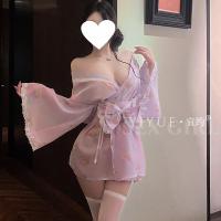 Yiyue Original Kawaii Bunny Kimono Lingerie Set - Japanese Style Sexy Pure-Allure Roleplay Costume for Women thumbnail