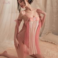 Yiyue Sexy Hanfu Lingerie Set – Ancient Chinese Silk Dance Costume & Sleepwear Outfit for Women thumbnail