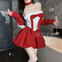 Yiyue Sexy Pure-Allure New Year Uniform Christmas Costume Cosplay Bunny Girl Bodysuit Skirt Set thumbnail