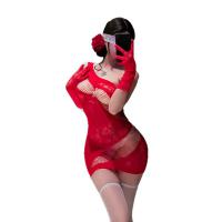 YueDie Rose Temptation Lace Qipao Lingerie - Pure & Seductive Chinese-Inspired Erotic Outfit for Women thumbnail