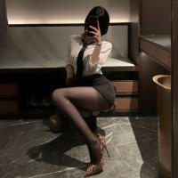 Zimei Sexy Nightwear Set - Women's Tight-Fit Sheer Secretary Costume for Club & Date Nights thumbnail