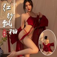Ziqu Ancient Chinese Lingerie Set – Silk Hanfu Bodysuit, Sheer Veil & Sensual Sleepwear for New Year Romance thumbnail