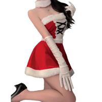 Ziqu Christmas Sexy Lace Teddy Set - Cute Plush Holiday Lingerie Outfit for Women, Festive Costume & New Year Outfit thumbnail