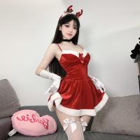 Ziqu Sexy Christmas Lingerie Set - Velvet Role Play Costume for New Year Eve & Holiday Parties thumbnail
