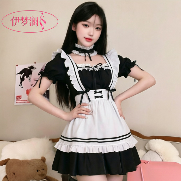 Yimenglan maid costume dress - japanese kawaii cosplay lolita outfit for women, plus size summer sleepwear