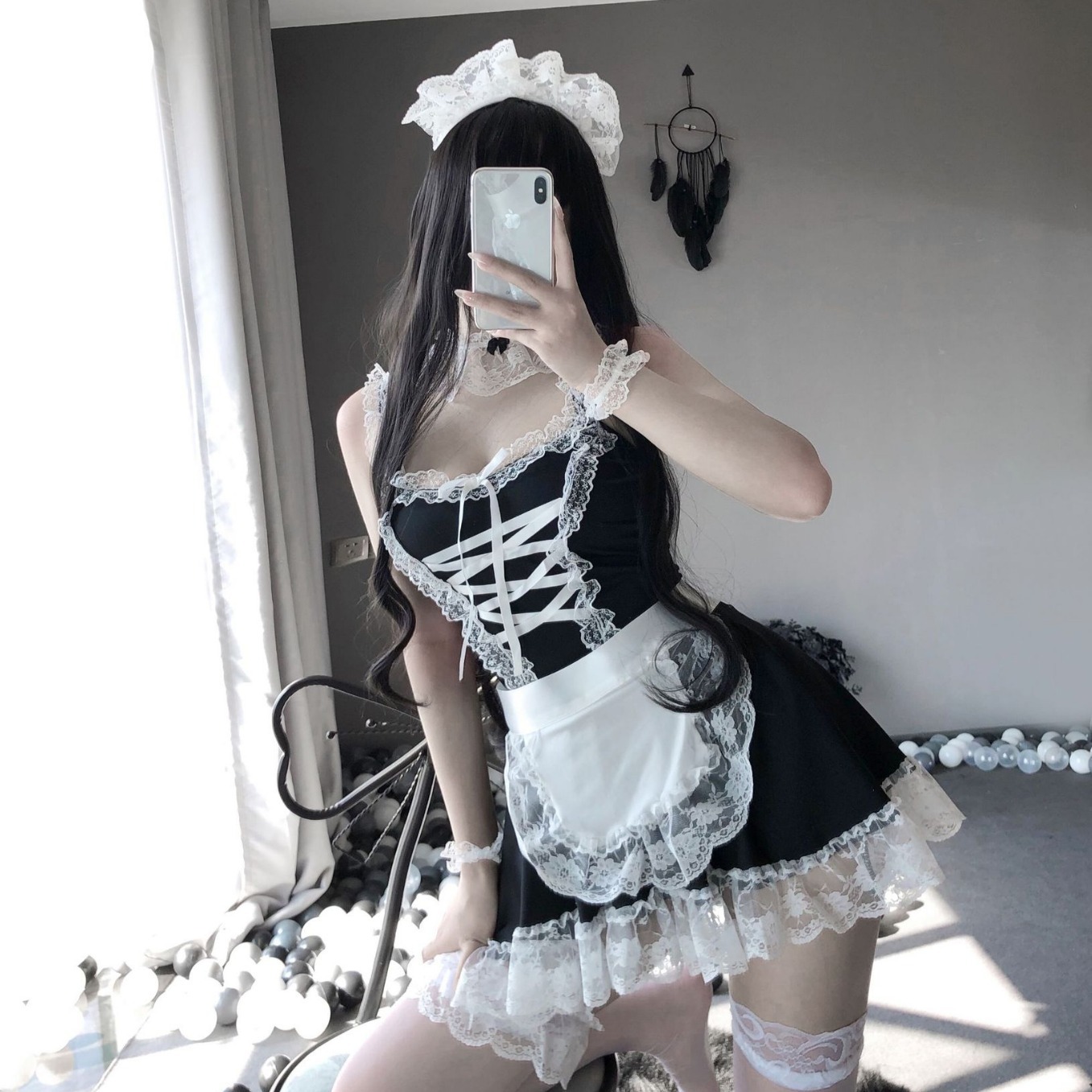 Sexy bunny costume outfit - seductive maid uniform set for role play, party & cosplay