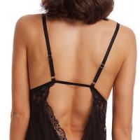 Sexy Lace Nightgown for Women – Seductive Backless Mesh & Strapless Sleepwear with Floral Lace Detail thumbnail