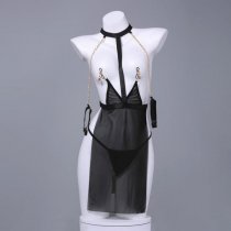 Sexy Sheer Lingerie Set - Transparent Seductive Women's Erotic Costume for Role Play & Intimate Nights
