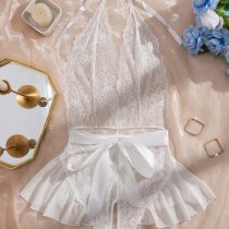 Women's Full Lace Sheer Bodysuit - Sexy European-American Erotic Lingerie for Women