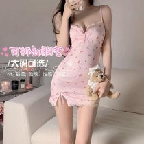Lace Trim Sleep Dress for Women - Sexy Yet Sweet Sleeveless Matching Set with Built-in Pads, Plus Size Lounge Wear