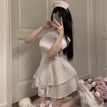 Seductive Nurse Costume Set - Sexy Cosplay Uniform with Detachable Sleep Dress, Pure Temptation Role Play Outfit