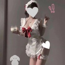 Pure & Alluring Women's Plus Size JK Sleepwear Set - Kawaii Maid-Inspired Lingerie Outfit