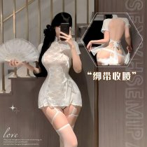 Seductive Vintage-Inspired Silk-Look Lingerie Set – Sexy Qipao Sleepwear for Women, Plus Size & Alluring Bedroom Style