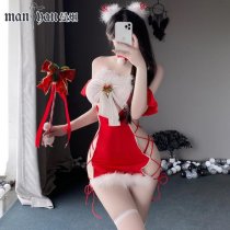 2025 New Year Red Sensual Bodysuit – Sexy Strapless Bandage Sleep Dress & Tight Costume Outfit