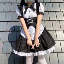 Black & White Gothic Lolita Maid Dress - Japanese Export Style Halloween Costume for Women