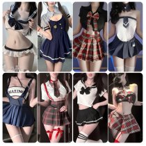 Chao Mu Schoolgirl JK Uniform Collection - Pure & Tempting Lingerie Set for Playful Elegance
