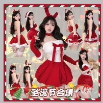 Christmas Cosplay Costume Lingerie Velvet Nightgown Set - Sexy Role Play Sleepwear for New Year Eve