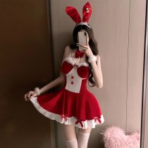 Cute Bunny Lingerie Dress - Sexy Backless Christmas Costume & New Year Sleepwear Outfit