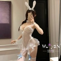 Dominatrix-Inspired Bunny Girl Lingerie Set – Seductive Abstinence Style Sleepwear & Playful JK Uniform Outfit