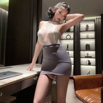Factory-Direct Sexy Office Role Play Costume - Seductive Secretary Outfit for Couples Play