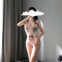Japanese Anime Cosplay Lingerie Swimsuit - Sexy Schoolgirl Deadstock Miko Style One-Piece Bikini